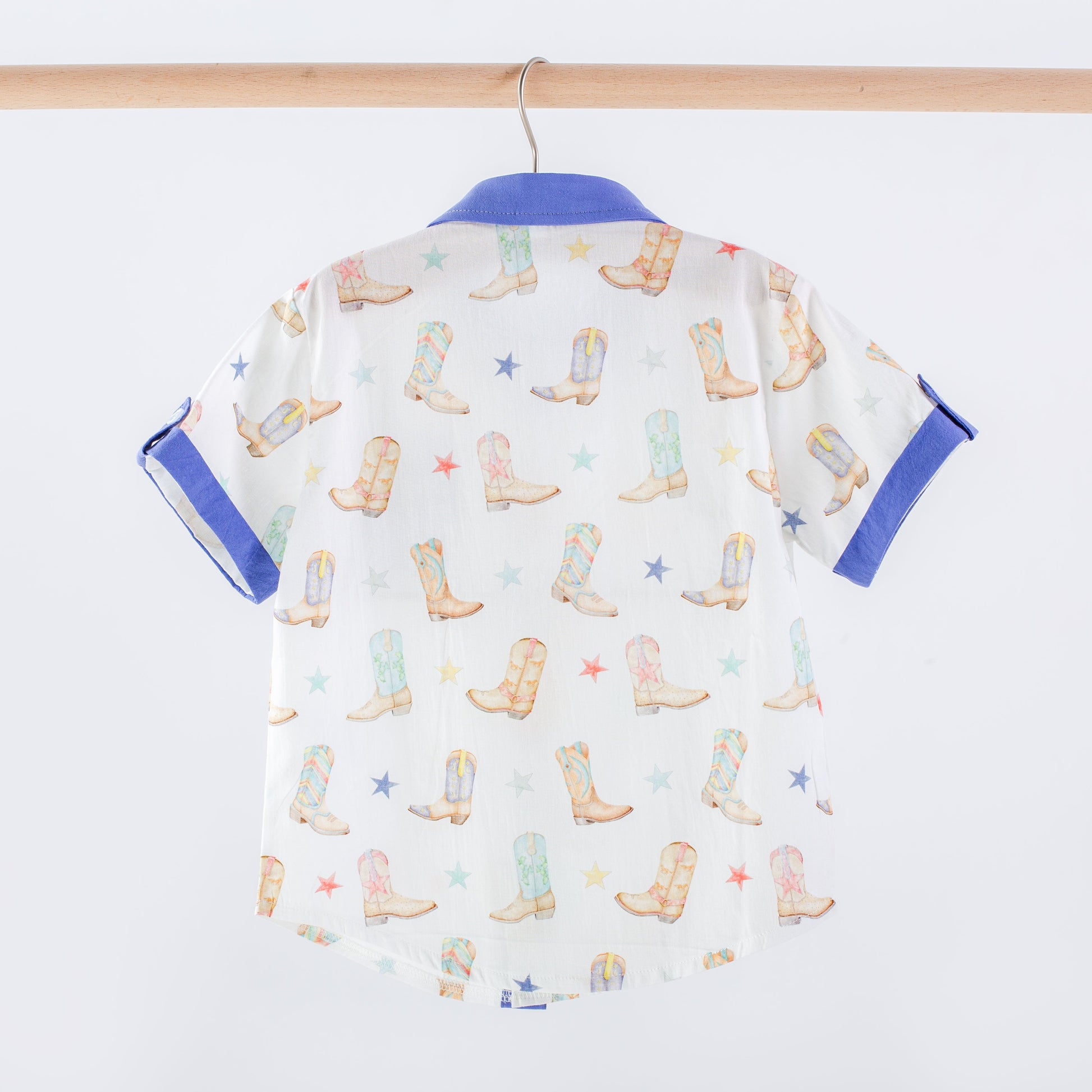 Giddy Up Short Sleeve Collared Shirt-Rogue Magnolia Custom Designs