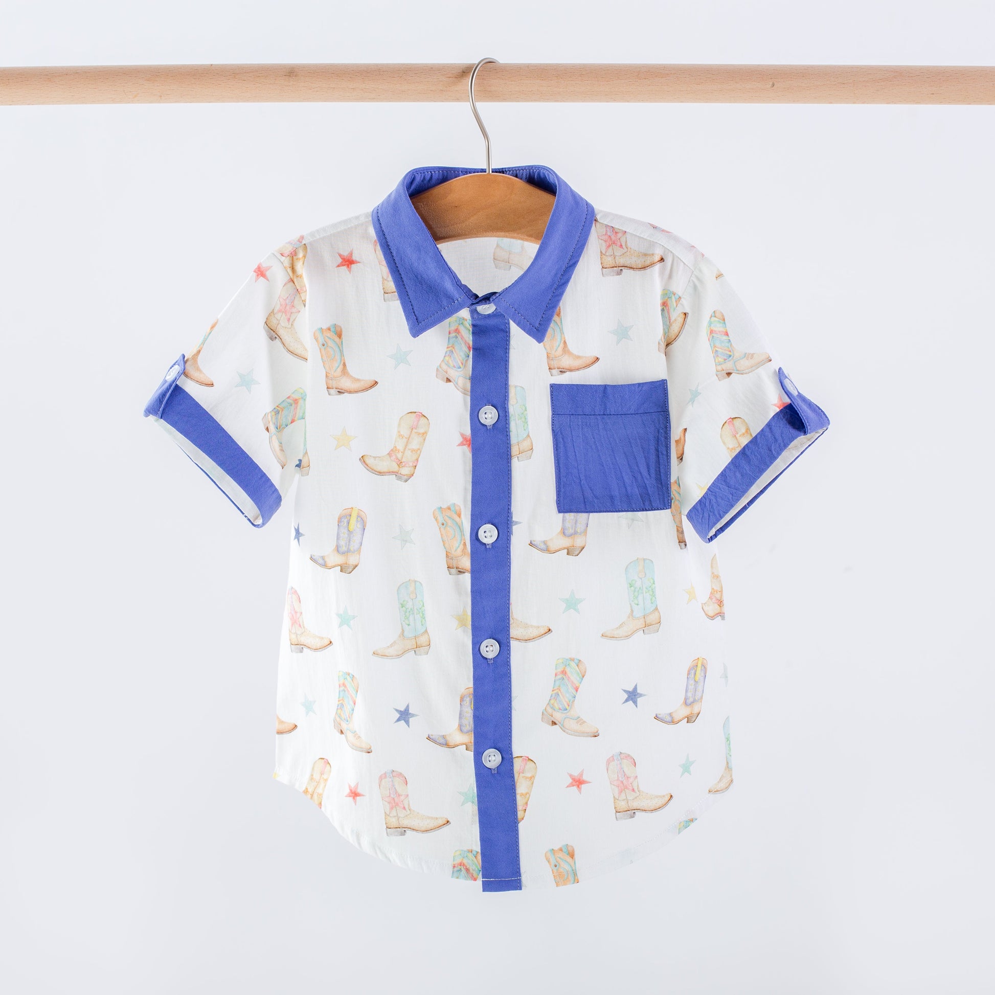 Giddy Up Short Sleeve Collared Shirt-Rogue Magnolia Custom Designs