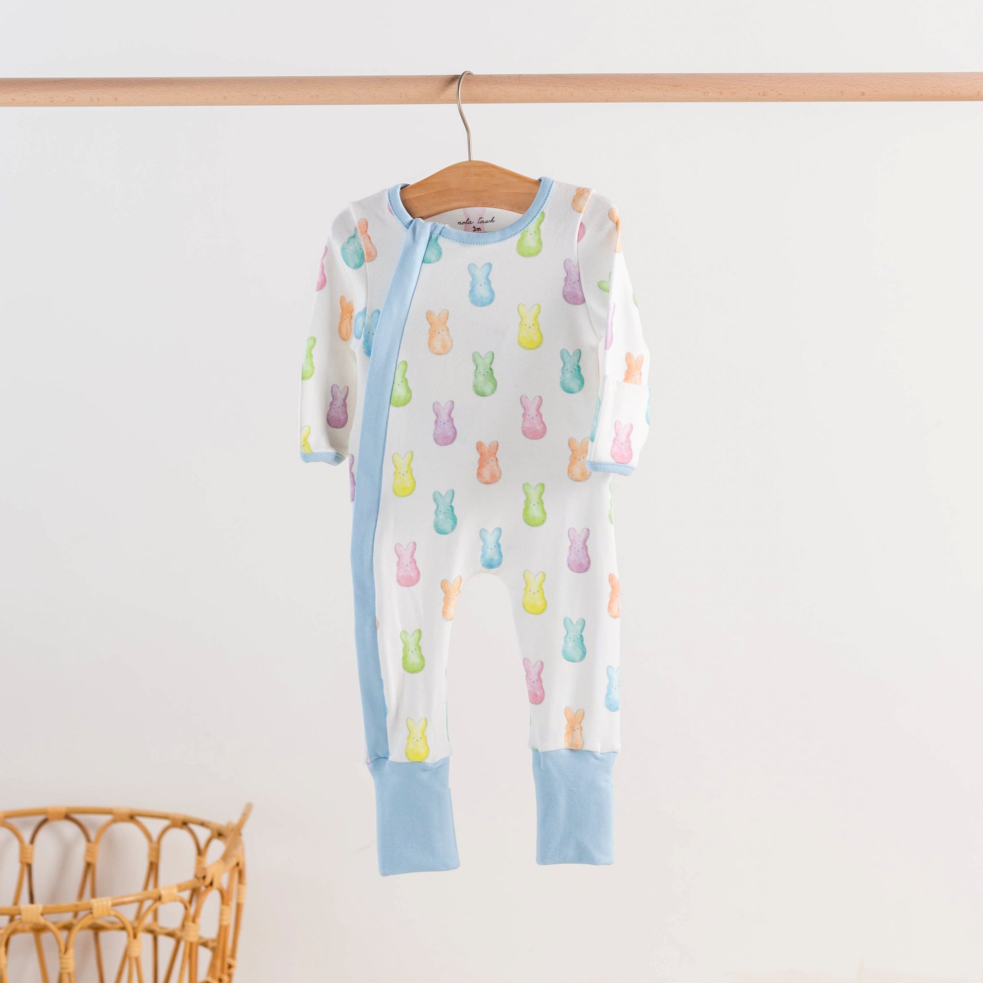 Hoppy Easter Organic Cotton Kids Pajamas-Rogue Magnolia Custom Designs