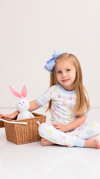 Hoppy Easter Organic Cotton Kids Pajamas-Rogue Magnolia Custom Designs