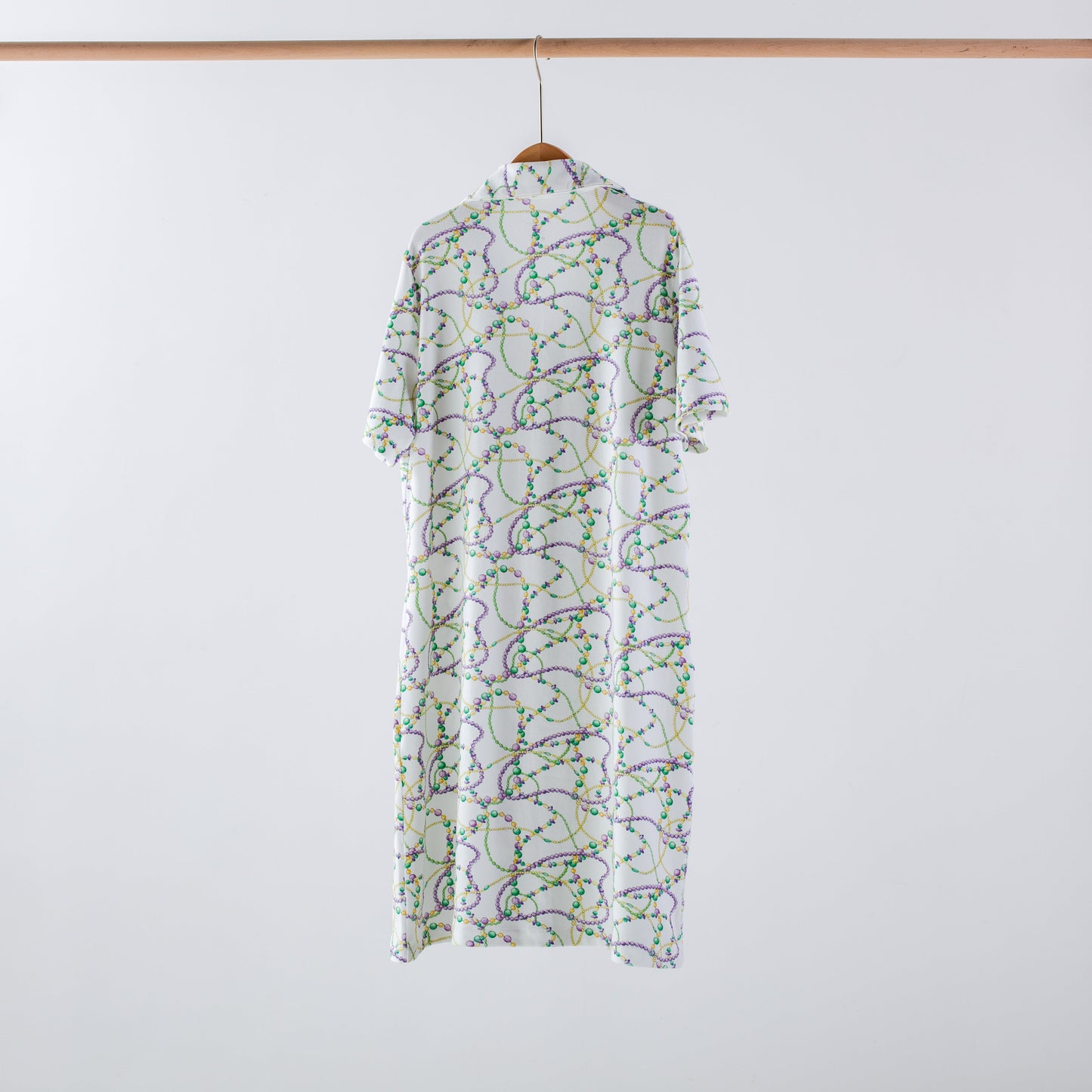 Just Here for the Beads Women's Organic Cotton Mardi Gras Pajamas-Rogue Magnolia Custom Designs