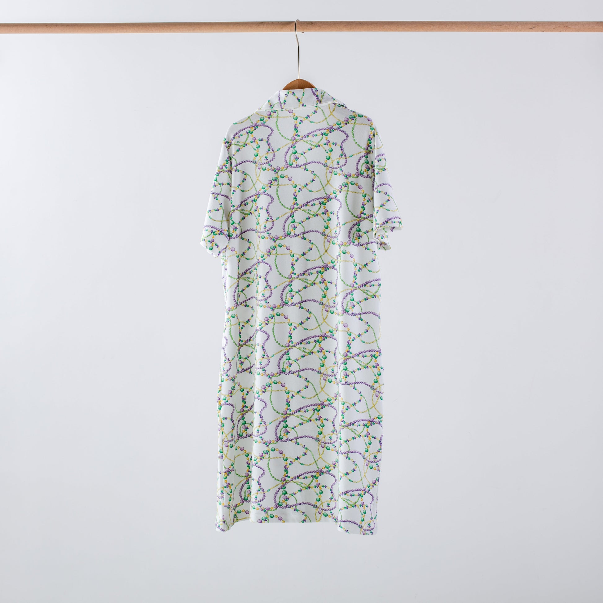Just Here for the Beads Women's Organic Cotton Mardi Gras Pajamas-Rogue Magnolia Custom Designs
