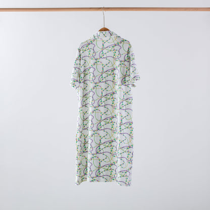 Just Here for the Beads Women's Organic Cotton Mardi Gras Pajamas-Rogue Magnolia Custom Designs