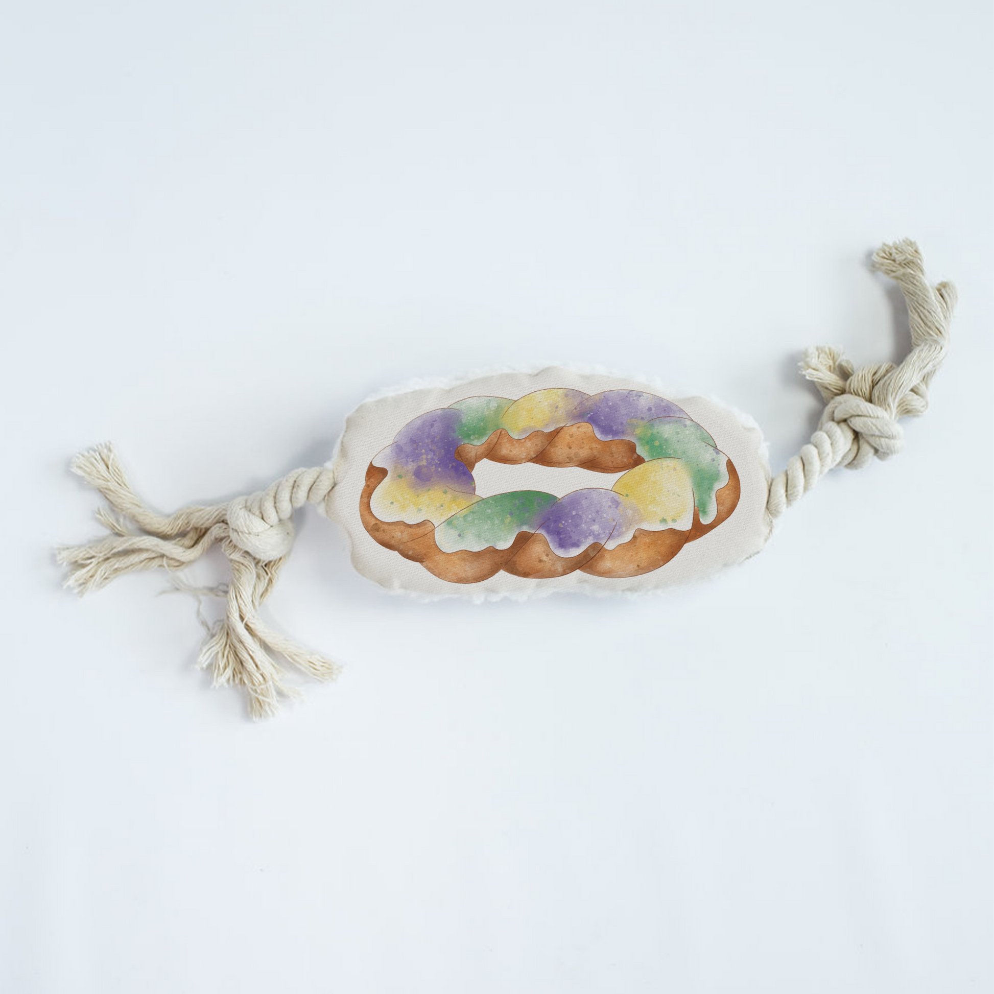 King Cake Dog Rope Toy-Rogue Magnolia Custom Designs