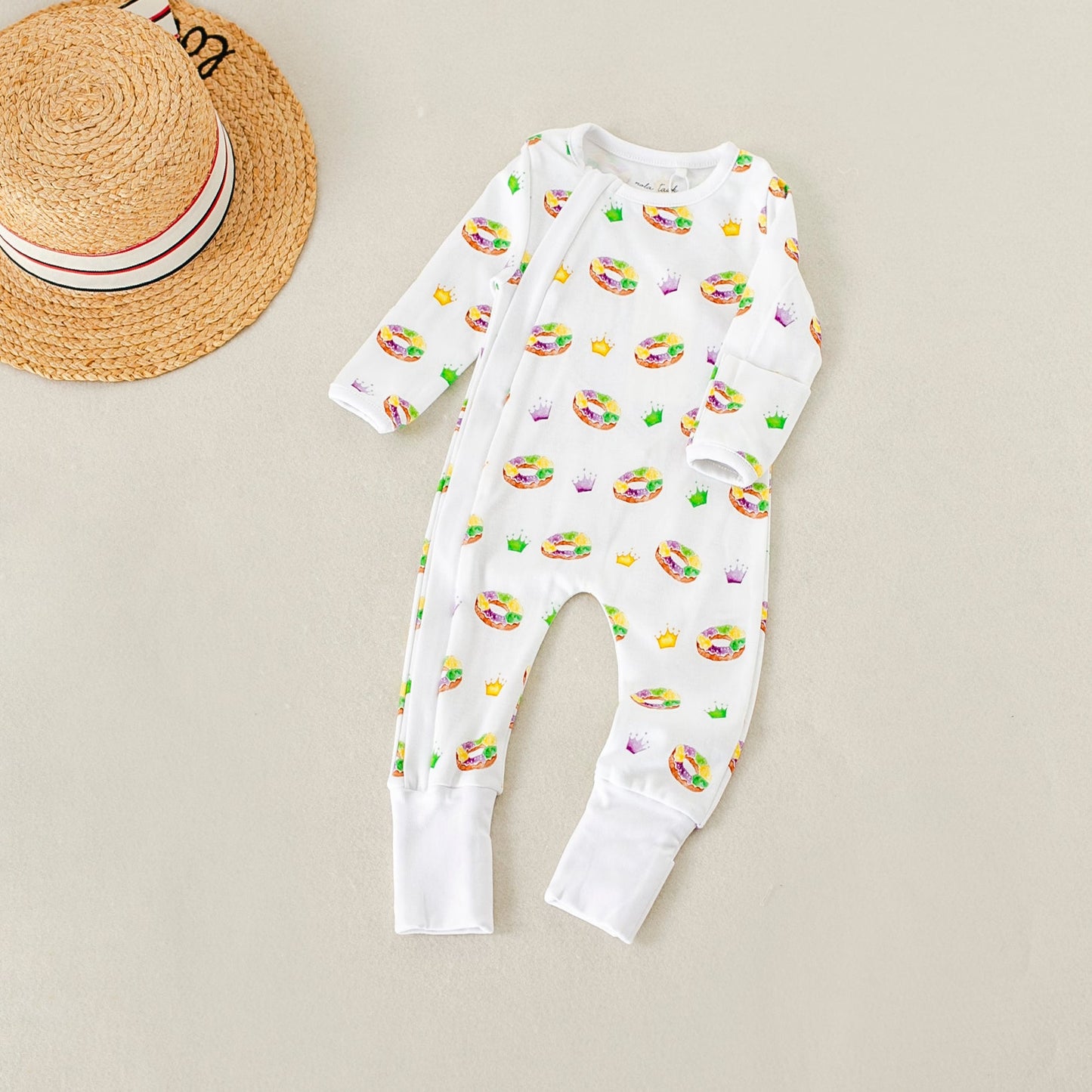 King Cake Organic Cotton Kids Mardi Gras Pajamas-Rogue Magnolia Custom Designs
