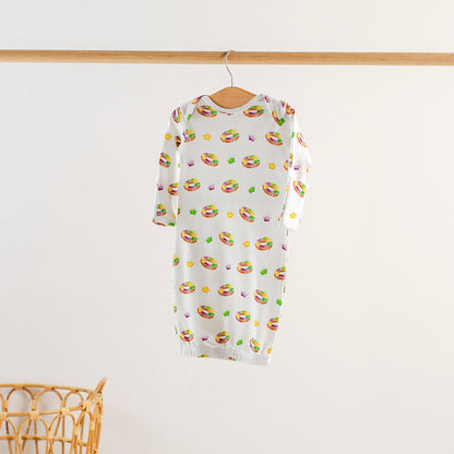 King Cake Organic Cotton Kids Mardi Gras Pajamas-Rogue Magnolia Custom Designs