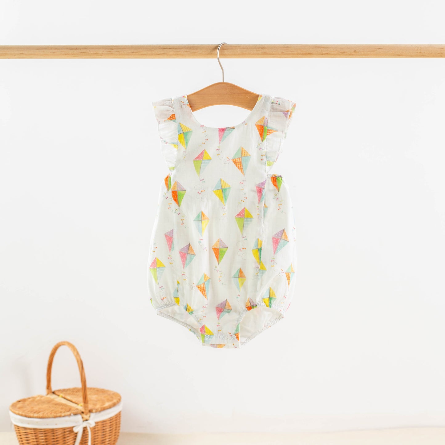 Reach for the Sky Organic Muslin Bubble Romper-Rogue Magnolia Custom Designs