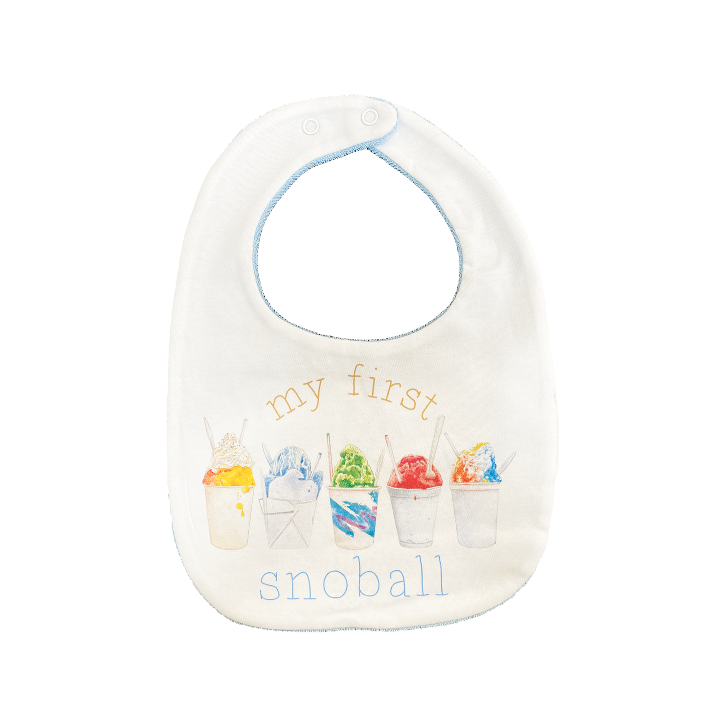 My First Snoball Organic Cotton Baby Bib-Rogue Magnolia Custom Designs