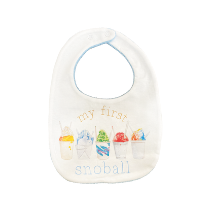 My First Snoball Organic Cotton Baby Bib-Rogue Magnolia Custom Designs