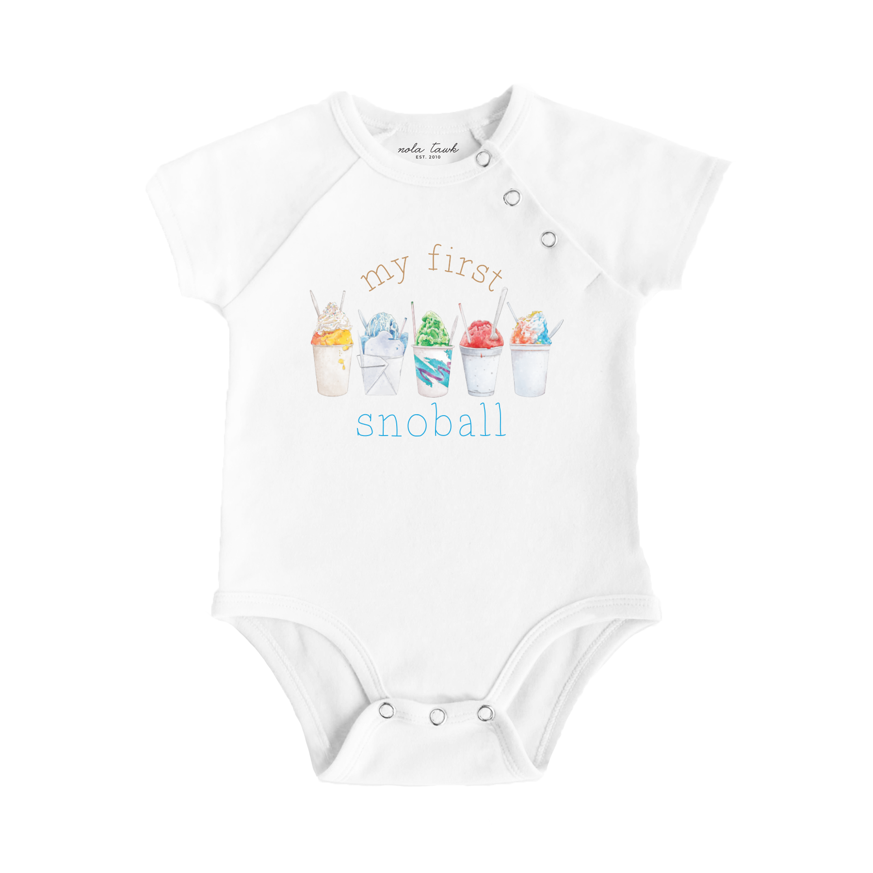 My First Snoball Organic Cotton Baby Onesie-Rogue Magnolia Custom Designs