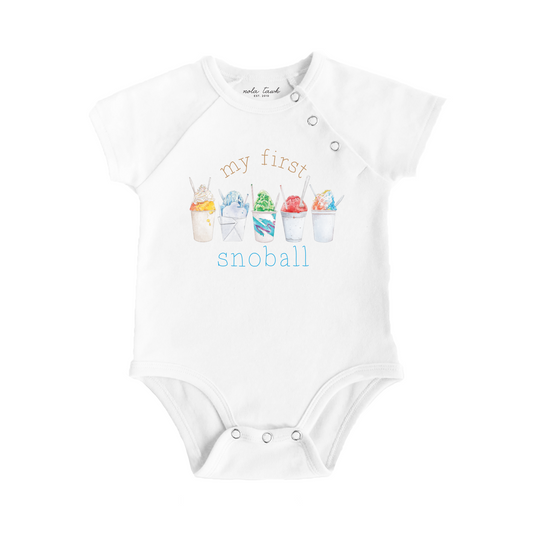 My First Snoball Organic Cotton Baby Onesie-Rogue Magnolia Custom Designs