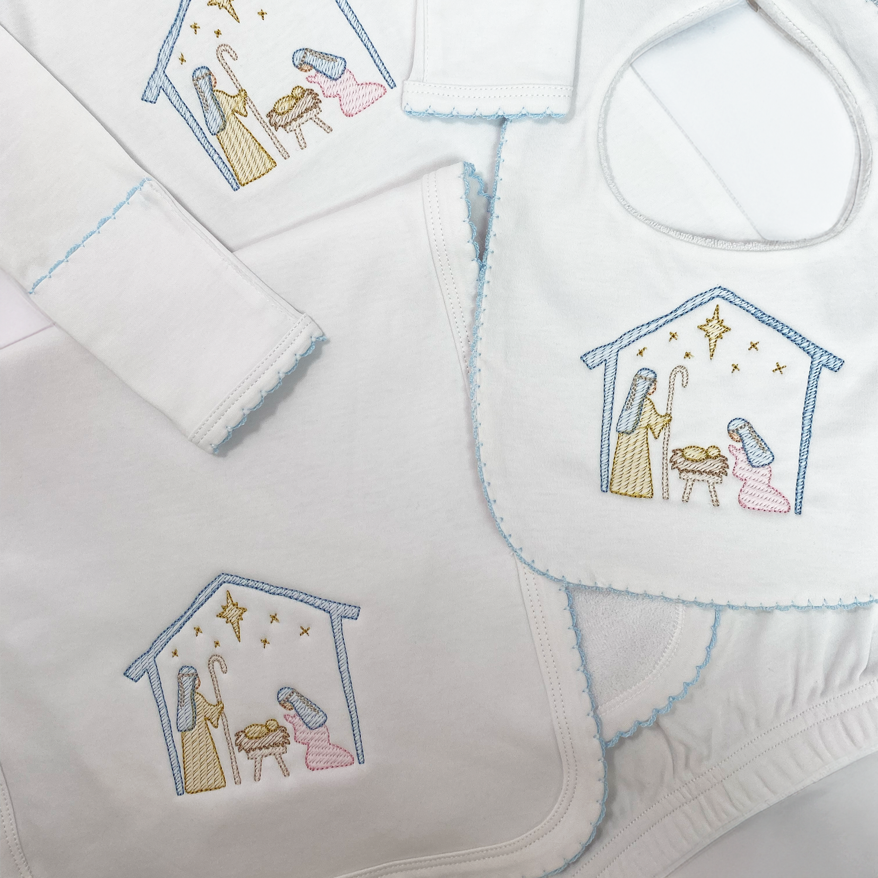Baby Blue Newborn Take Me Home Set-Rogue Magnolia Custom Designs