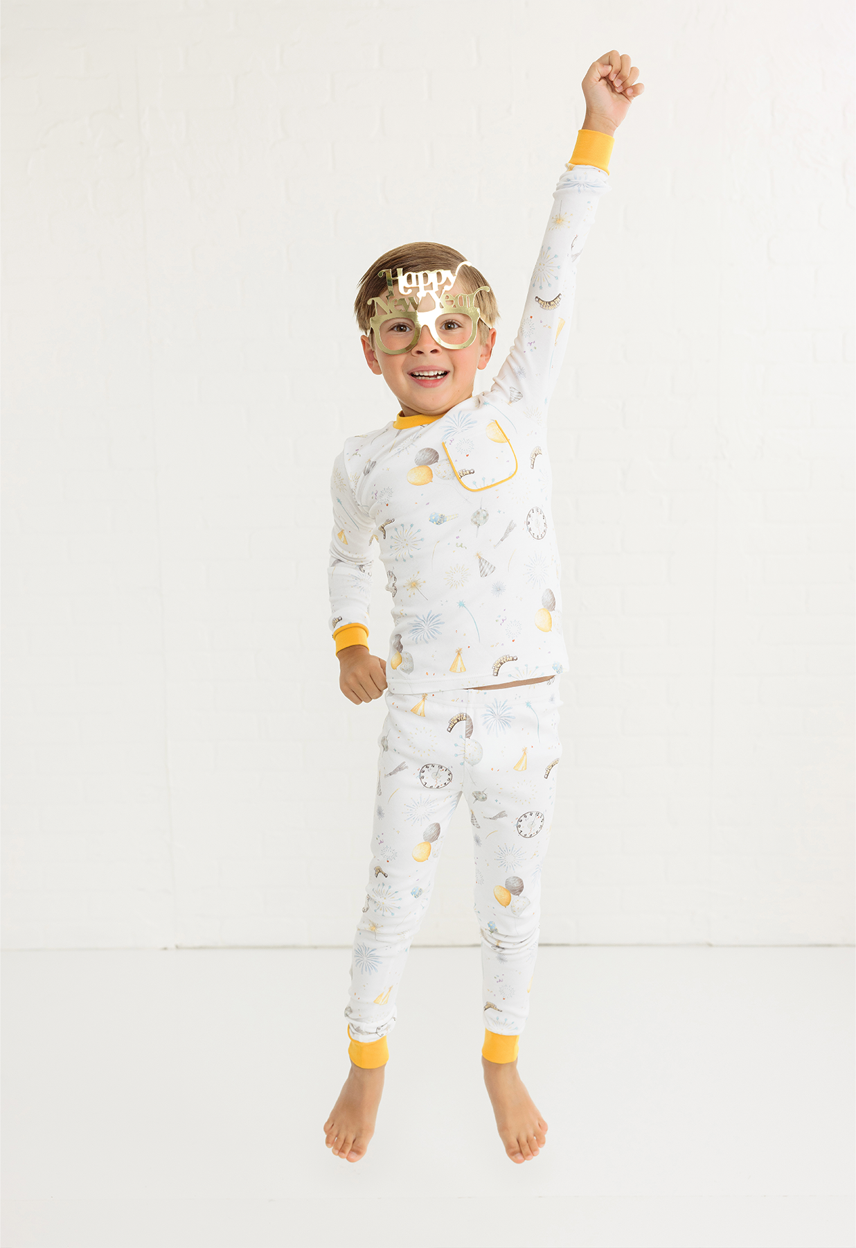 New Year's Eve Organic Cotton Kids Pajamas-Rogue Magnolia Custom Designs