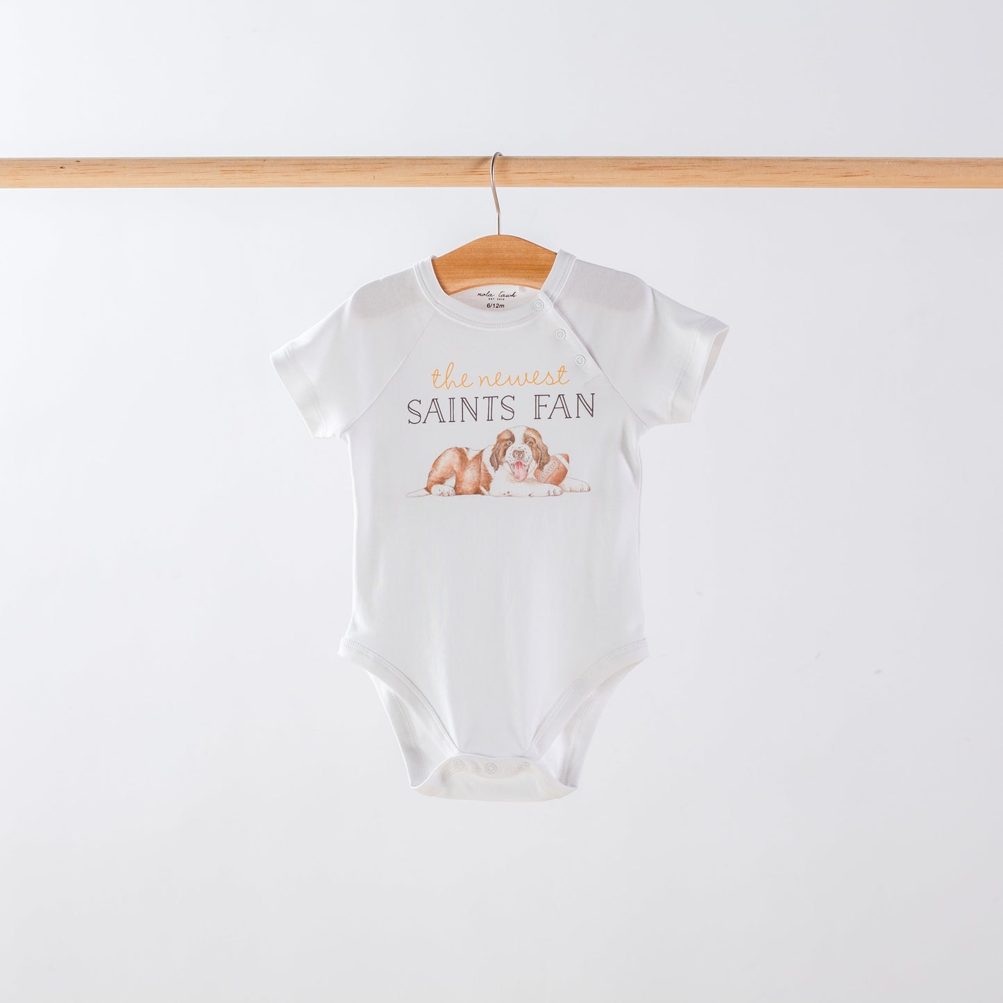 The Newest Saints Fan Organic Cotton Baby Onesie-Rogue Magnolia Custom Designs