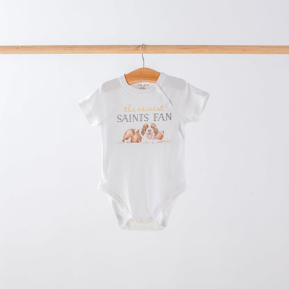 The Newest Saints Fan Organic Cotton Baby Onesie-Rogue Magnolia Custom Designs