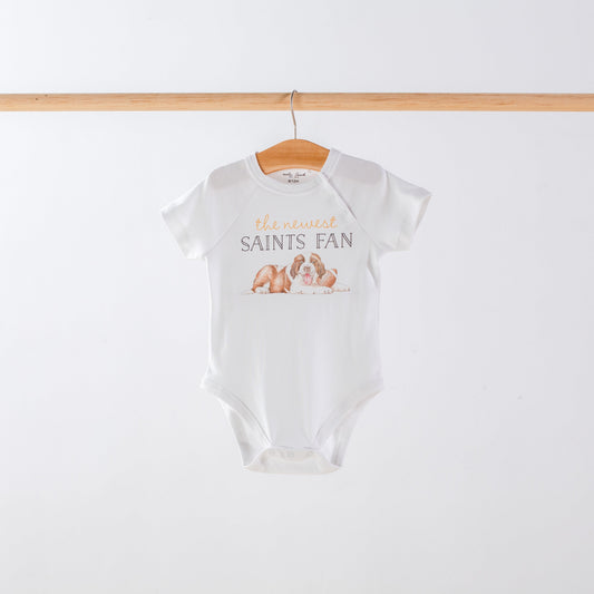 The Newest Saints Fan Organic Cotton Baby Onesie-Rogue Magnolia Custom Designs