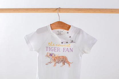 The Newest Tiger Fan Organic Cotton Baby Onesie-Rogue Magnolia Custom Designs