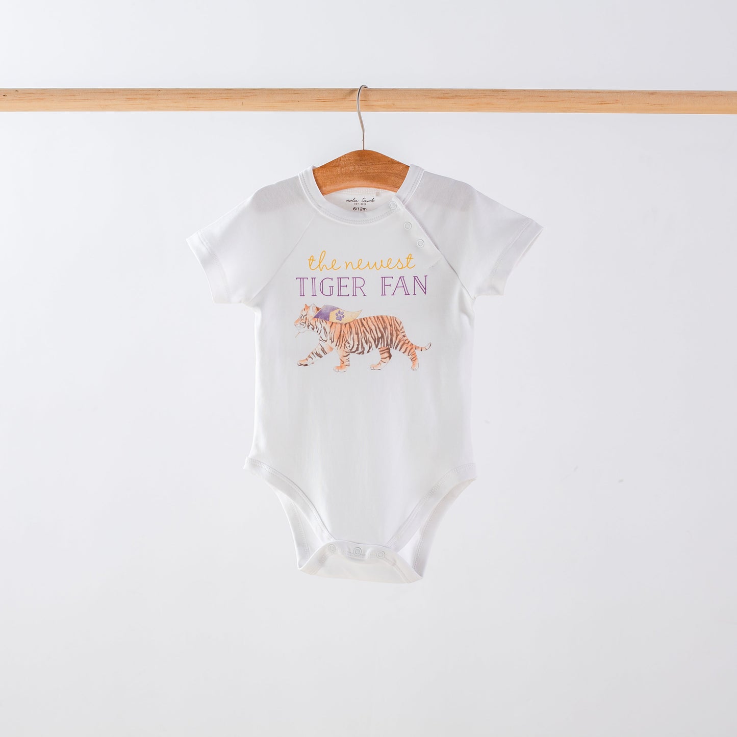 The Newest Tiger Fan Organic Cotton Baby Onesie-Rogue Magnolia Custom Designs