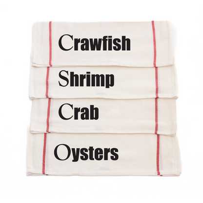 NOLA Seafood Cotton Kitchen Towels-Rogue Magnolia Custom Designs