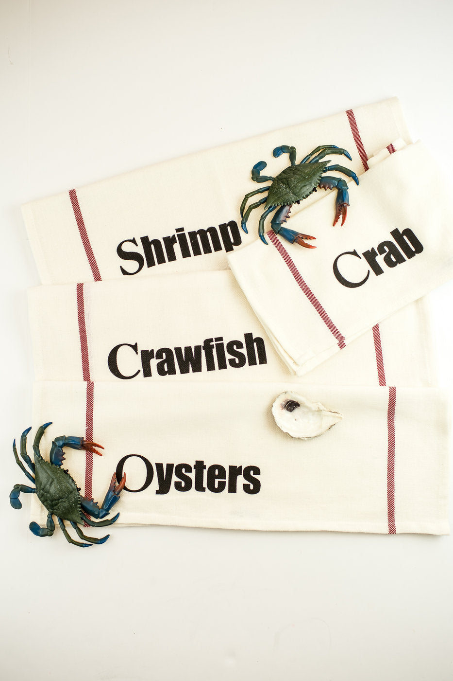NOLA Seafood Cotton Kitchen Towels-Rogue Magnolia Custom Designs