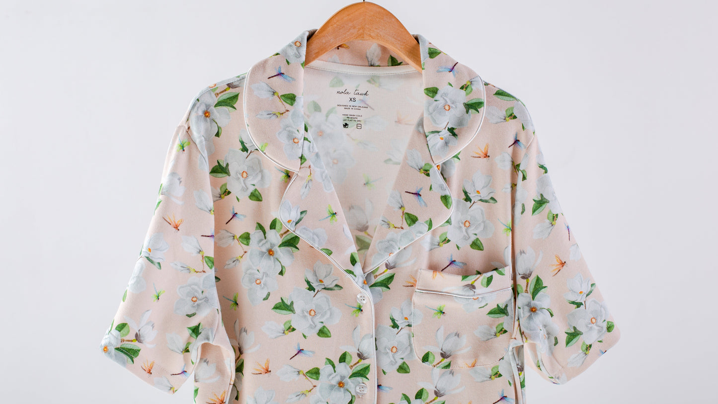 Pink Magnolia Women's Organic Cotton Pajama-Rogue Magnolia Custom Designs