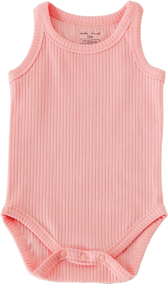 Bubble Gum Ribbed Organic Cotton Baby Onesie-Rogue Magnolia Custom Designs