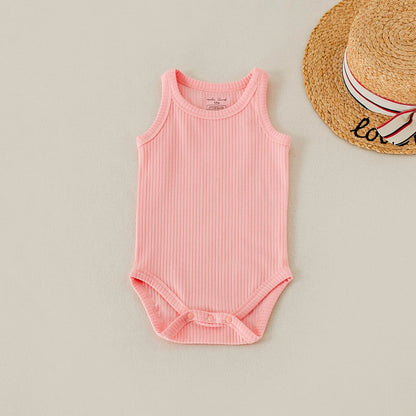 Bubble Gum Ribbed Organic Cotton Baby Onesie-Rogue Magnolia Custom Designs