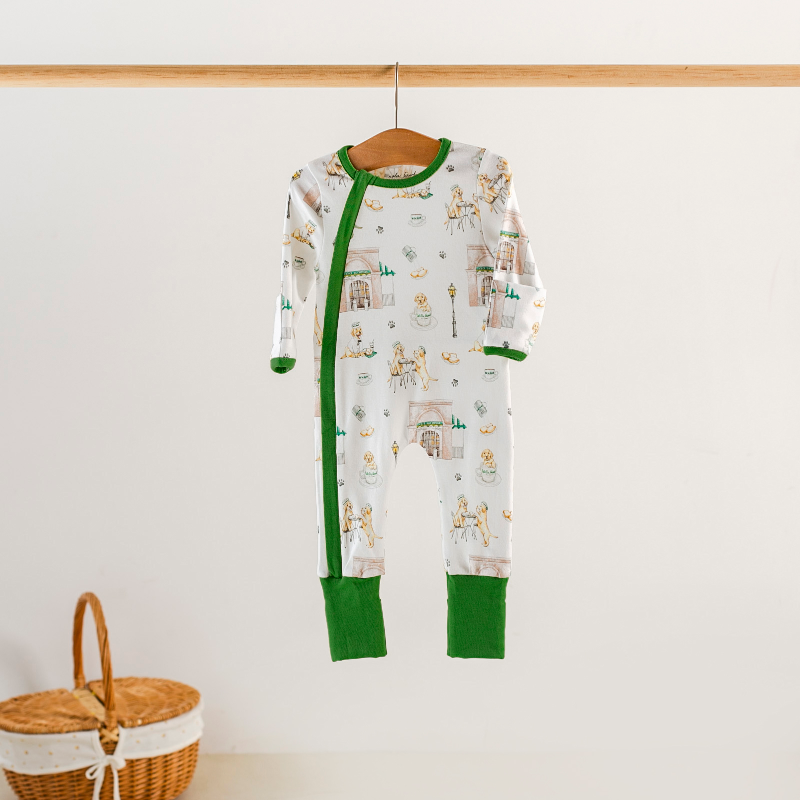 Powdered Sugar and Puppies Organic Cotton Kids Pajamas-Rogue Magnolia Custom Designs
