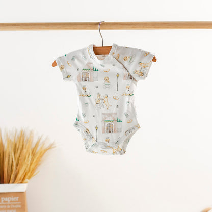 Powdered Sugar and Puppies Organic Cotton Baby Onesie-Rogue Magnolia Custom Designs