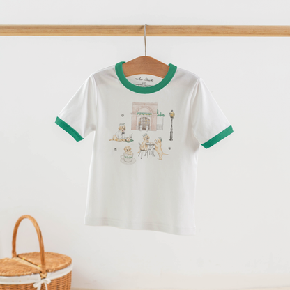 Powdered Sugar & Puppies Organic Cotton Kids Tshirt-Rogue Magnolia Custom Designs