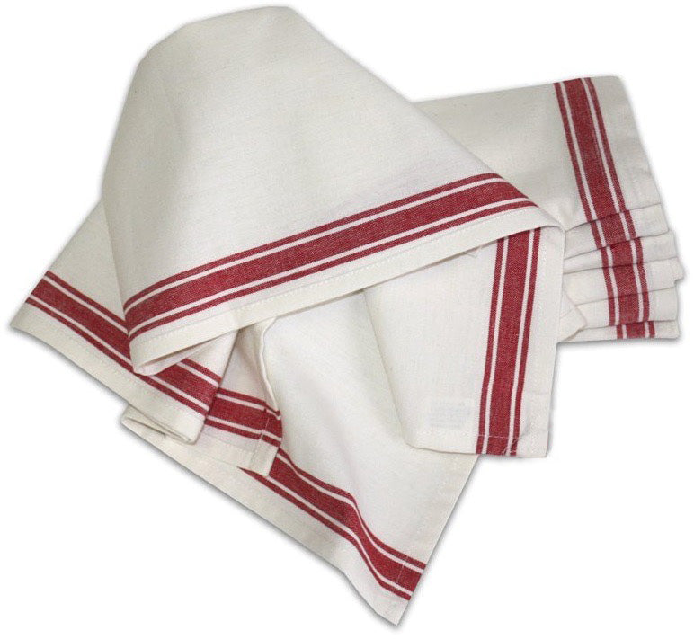 Blank Red Stripe Cotton Kitchen Towel-Rogue Magnolia Custom Designs