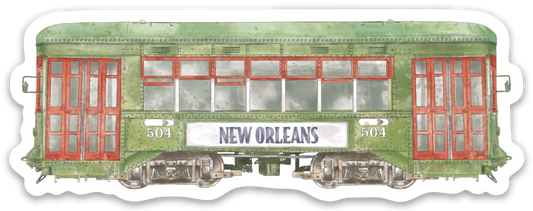 Streetcar Die Cut Stickers-Rogue Magnolia Custom Designs