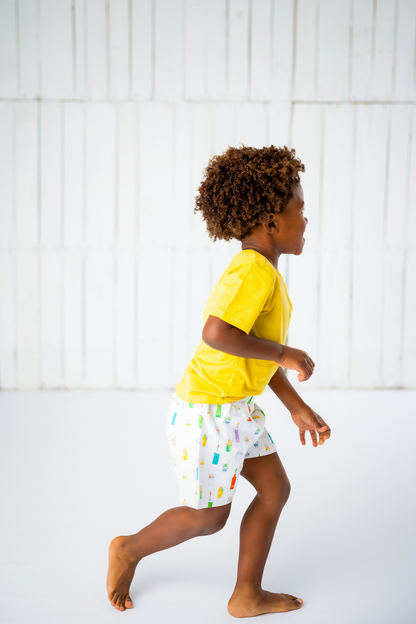 Sugar, Ice, & Everything Nice Organic Muslin Shorts-Rogue Magnolia Custom Designs