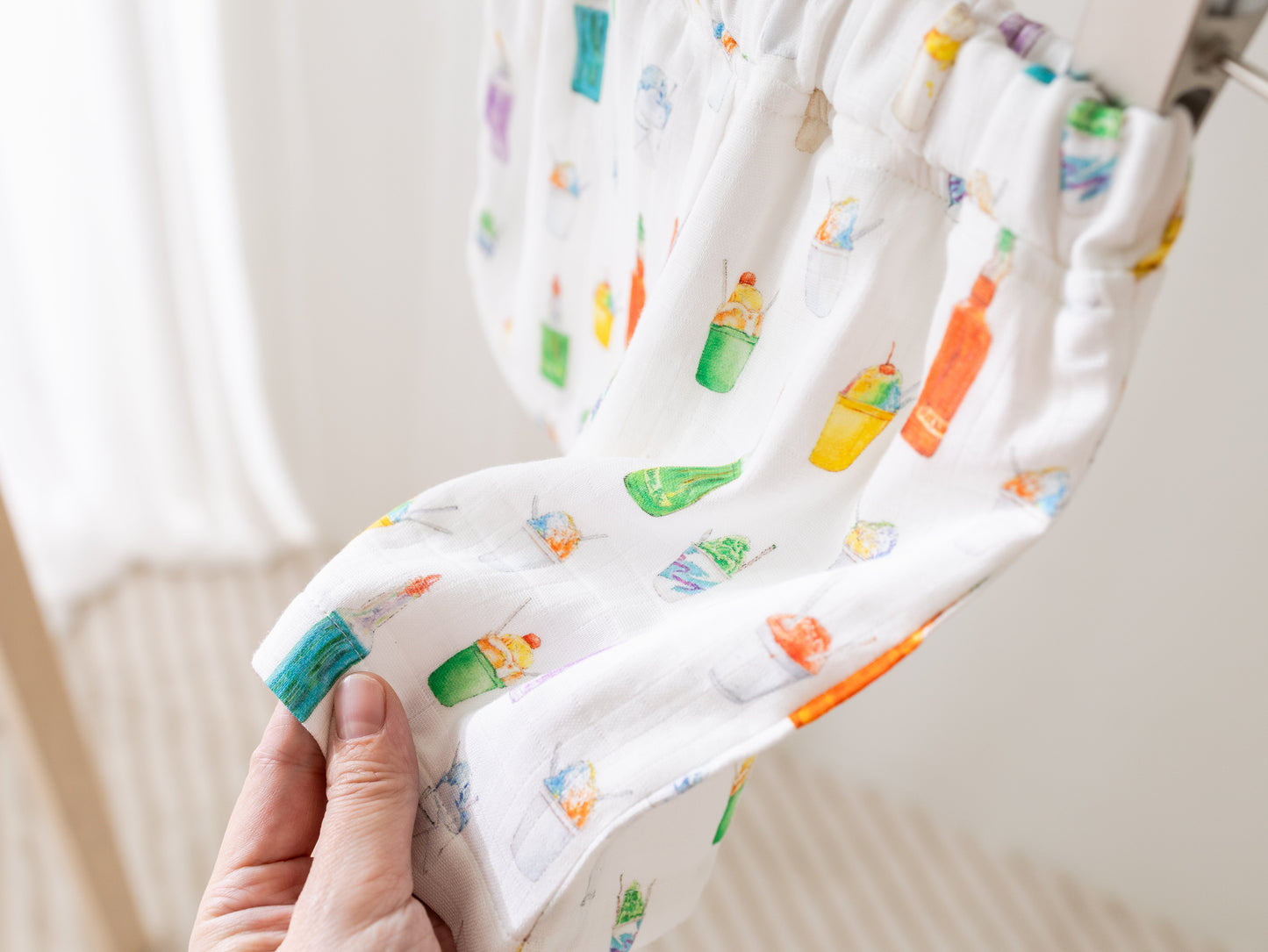 Sugar, Ice, & Everything Nice Organic Muslin Shorts-Rogue Magnolia Custom Designs