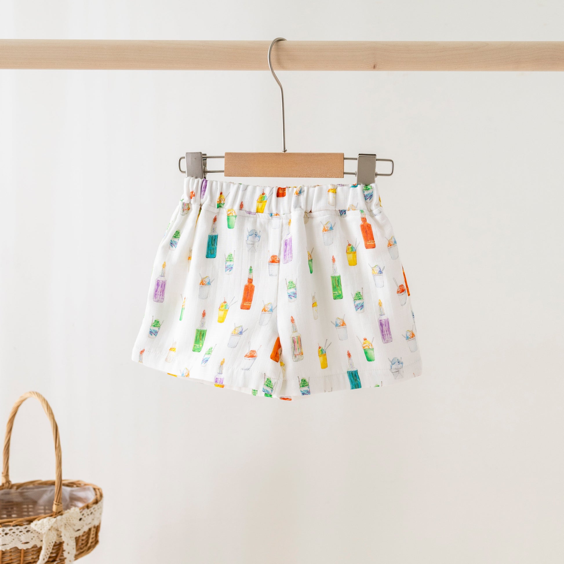 Sugar, Ice, & Everything Nice Organic Muslin Shorts-Rogue Magnolia Custom Designs