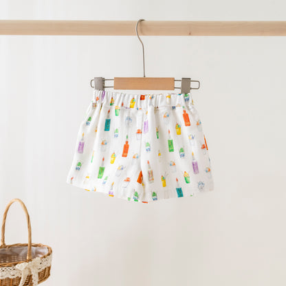 Sugar, Ice, & Everything Nice Organic Muslin Shorts-Rogue Magnolia Custom Designs