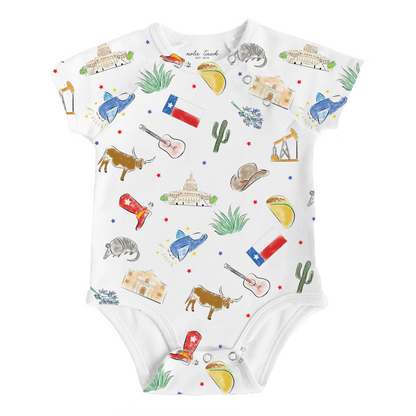 Texas Kids Organic Cotton Baby Onesie-Rogue Magnolia Custom Designs