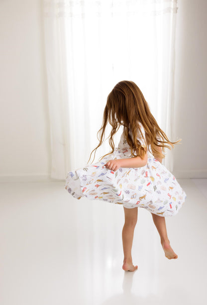 Texas Kids Organic Cotton Twirl Dress-Rogue Magnolia Custom Designs