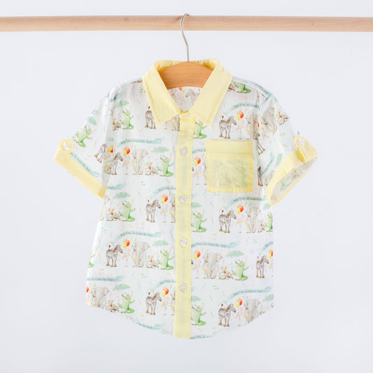 And They All Asked for You Kids Short Sleeve Collared Shirt-Rogue Magnolia Custom Designs