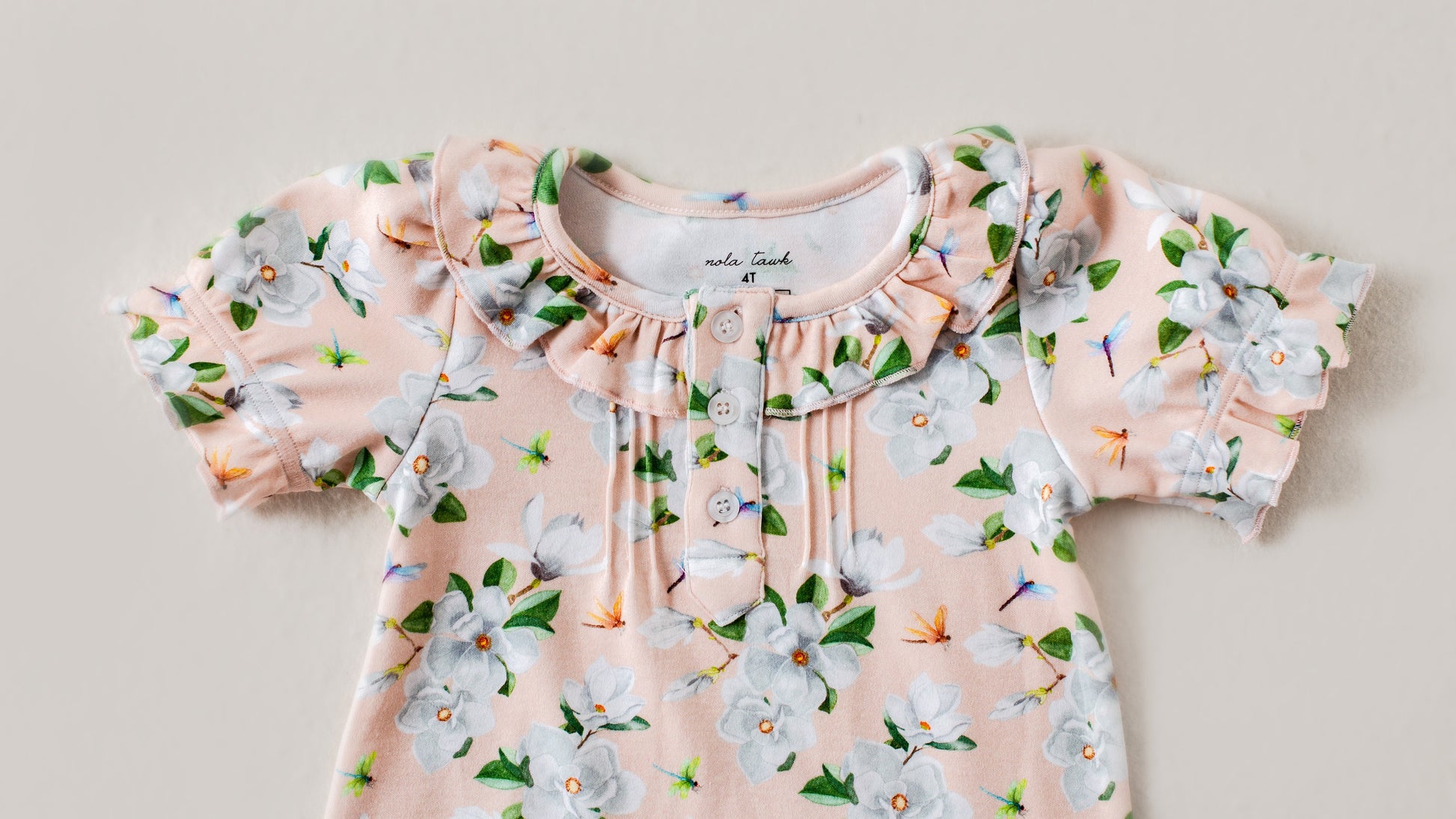 Pink Magnolia Organic Cotton Play Dress-Rogue Magnolia Custom Designs