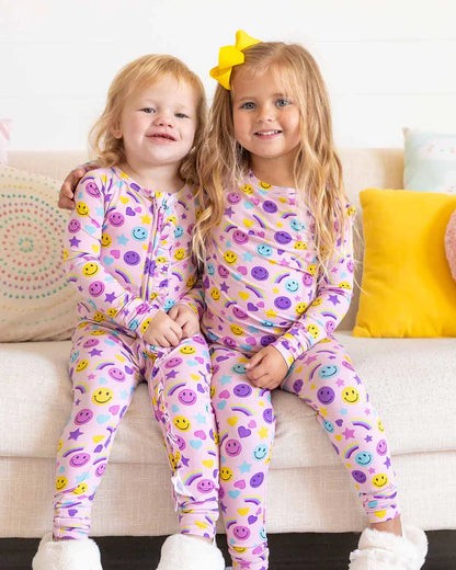 Smiley Rainbow Bamboo Toddler Lounge Set