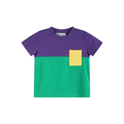 Purple, Green and Gold Mardi Gras Short and Shirt Set