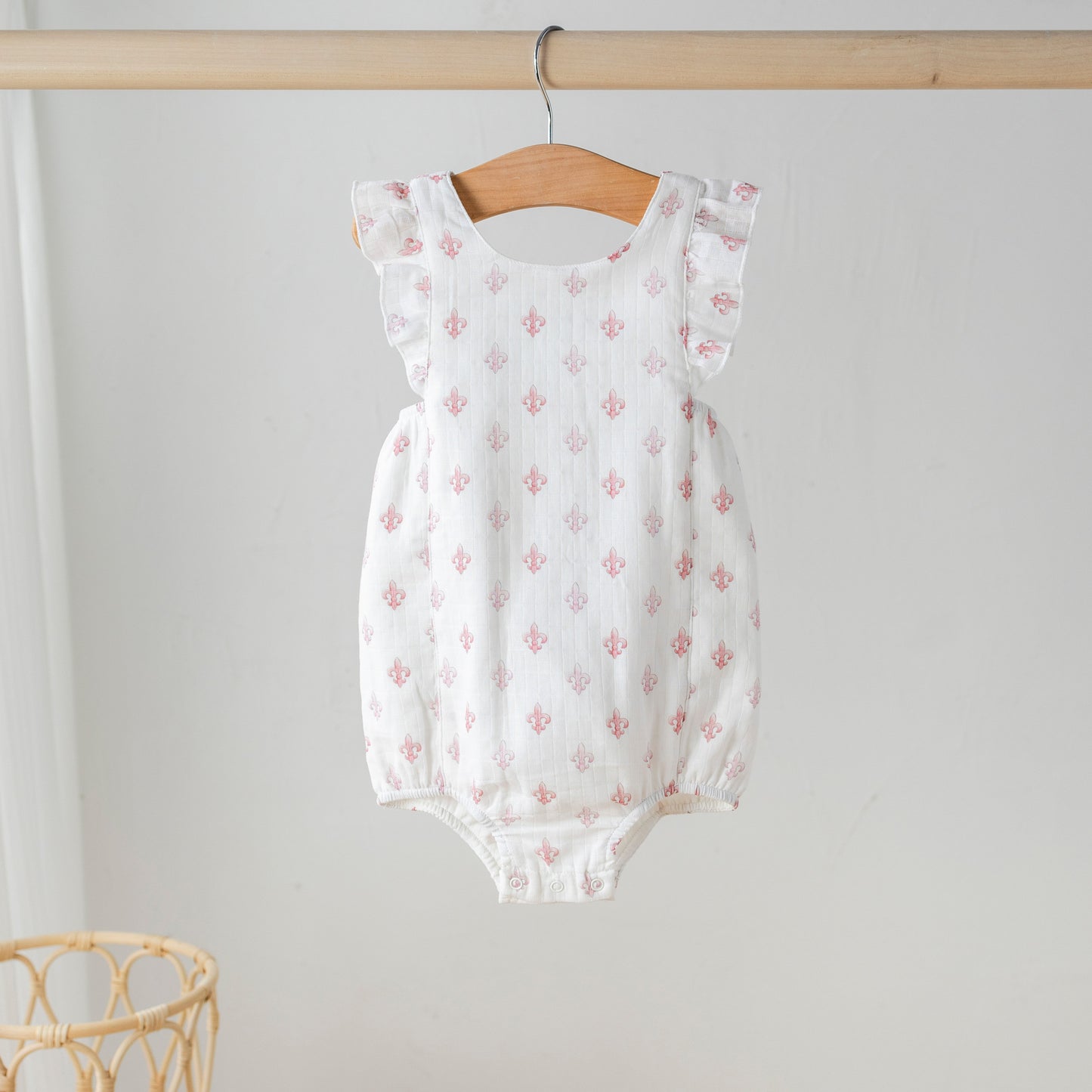 Fleur De Rose Organic Muslin Bubble Romper-Rogue Magnolia Custom Designs