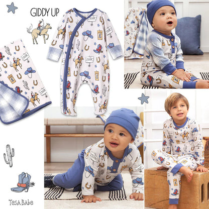 Cowboy Bamboo Henley Romper