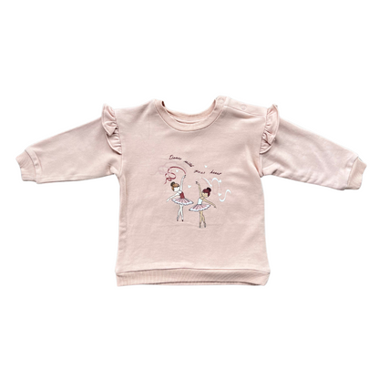 DANCE WITH YOUR HEART RUFFLE SWEATSHIRT